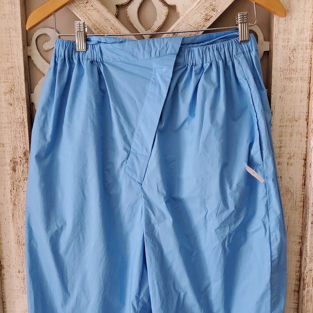 Nicholas Women's Taron Cotton High Waisted Button Fly Pants in Blue 6 - Picture 3 of 10